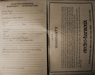 Warranty Card