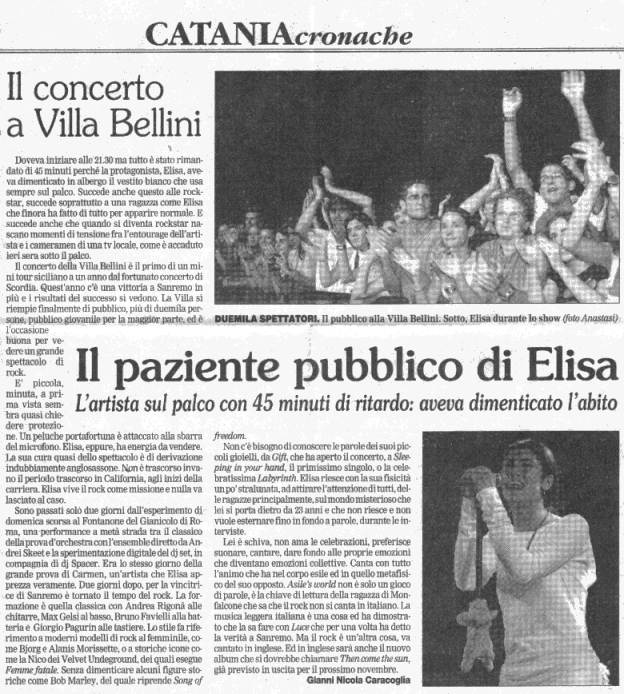Articolo su "LA Sicilia"